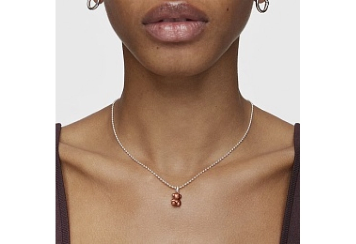 SILVER/STEEL PENDANT COPPER COATING 11MM
