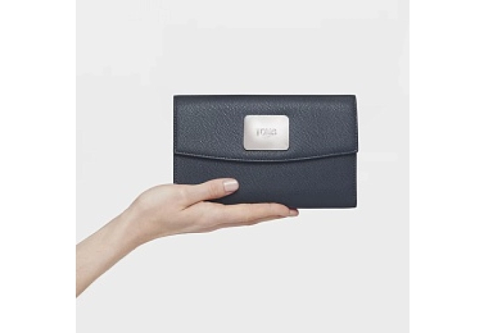PU.COT,WALLET L.FLAP T LUCIA DARK GREY