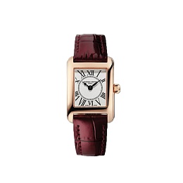 CARREE LADIES, RGP CASE, SILVER MC DIAL, CALF LEAT