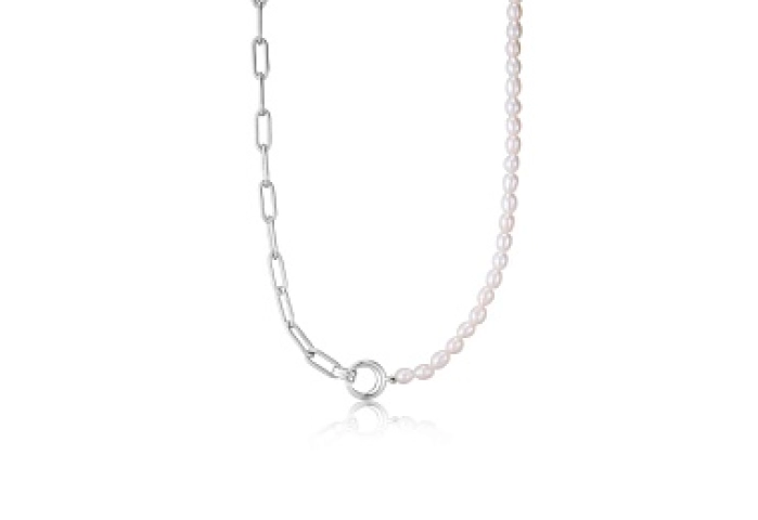 Pearl Chunky Link Chain Necklace