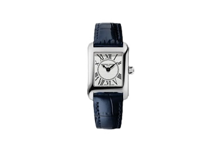 CARREE LADIES, SS CASE, SILVER MC DIAL, CALF LEATH