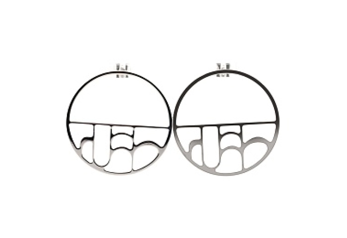 BRASS & SILVER PLATED JEWELRY 43MM SILVER PLATED S