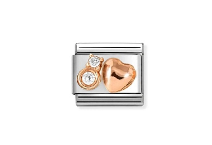 Composable Classic SIMBOLI acciaio, Cuore Bombato 