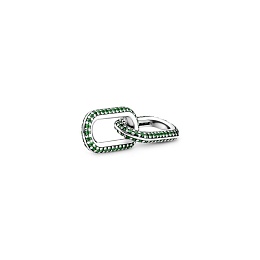 Sterling silver double link with jolly green crystal /799660C01