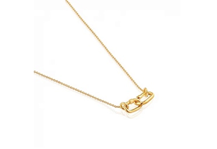 18KT GOLD CHOKER  DOUBLE OVAL CLASP