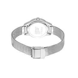 ESPRIT Women Watch, Silver Color Case, Silver Dial, Stainless Steel Mesh Bracelet, 3 Hands, 3 ATM