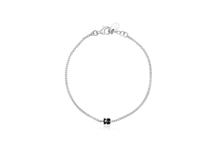 SILVER BRACELET ONYX 4MM GEMSTONE