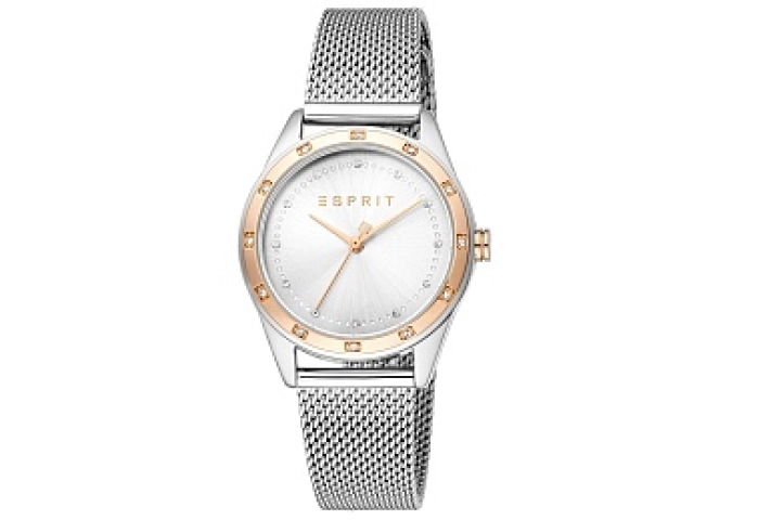 ESPRIT Women Watch, Two Tone Silver & Rose Gold Co