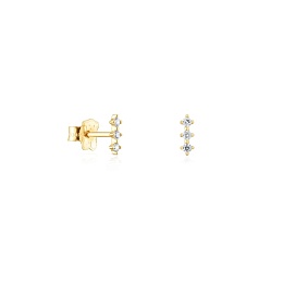 18KT GOLD EARRINGS 0.10CT H/SI DIAM