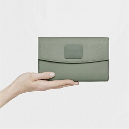 PU.COT,WALLET L.FLAP T LUCIA  STONE GREY