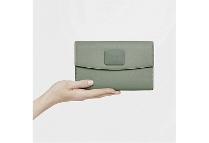 PU.COT,WALLET L.FLAP T LUCIA  STONE GREY