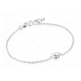 SILVER BRACELET HEART 7MM SLIDER