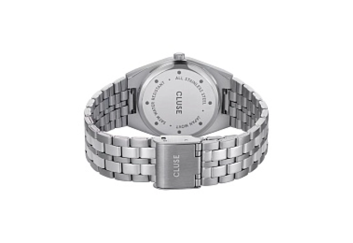 Retro 70's Watch Steel, Sage Green, Silver Colour