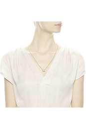 Silver necklace with clear cubic zirconia