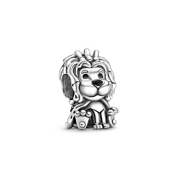Union Jack lion sterling silver charm with red,blu
