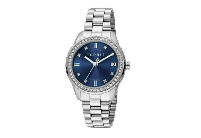ESPRIT Women Watch, Silver Color Case, Dark Blue D