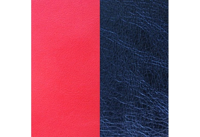 25 MM CORAL IMITATION / METAL BLUE LEATHER BAND
