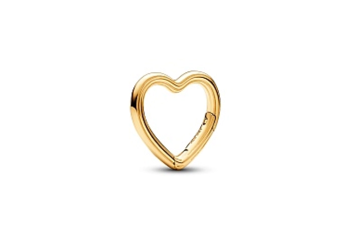 Heart 14k gold-plated openable link