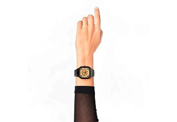 WATCH STAINLESS STEEL IP BLACK BRACELET