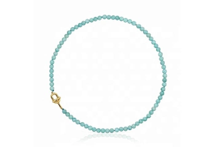 SILVER GOLD PLATED CHOKER AMAZONITE