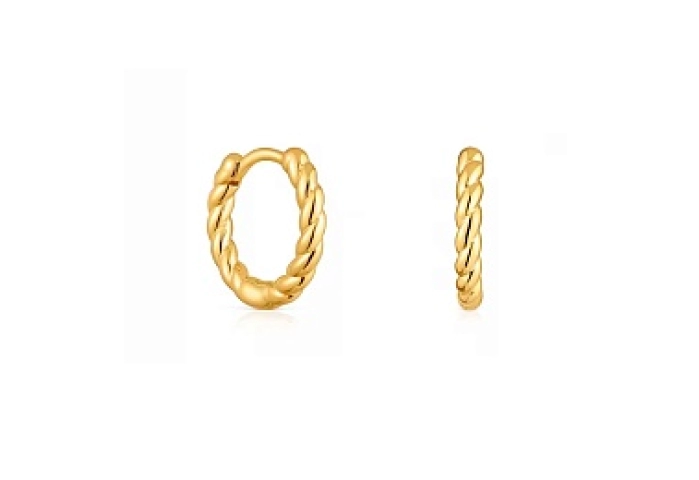 SILVER GOLD PLATED HOOP EARRINGS 10MM