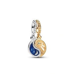 Yin and Yang sterling silver and 14k gold-plated s