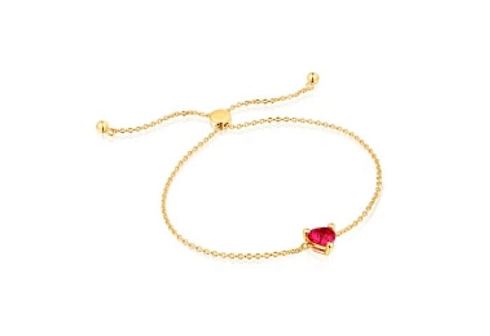 SILVER GOLDPLATED BRAC.LGG RUBY