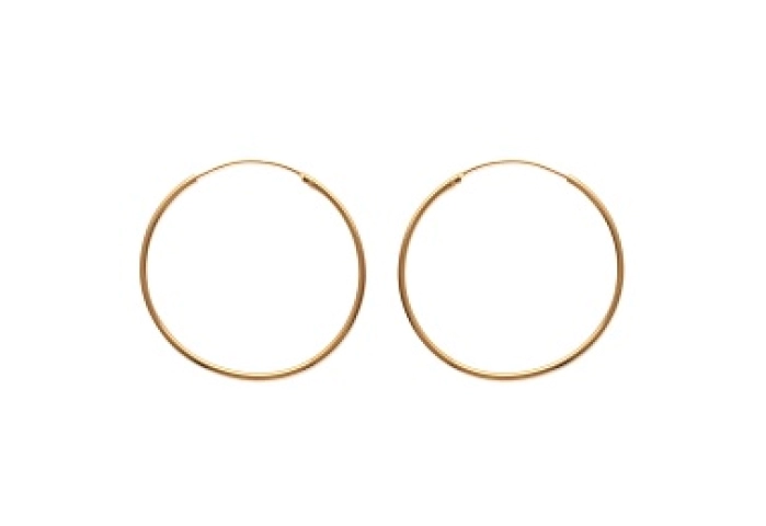 LOOPPLATEDEARRINGS 18 KT GOLD