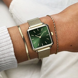 La Garconne Mesh Gold/Forest Green