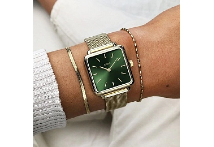 La Tétragone Mesh, Gold, Forest Green/Gold