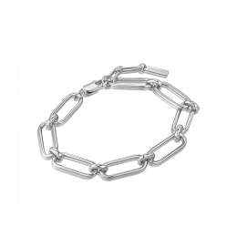 Silver Cable Connect Chunky Chain Bracelet 