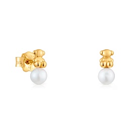 18KT GOLD EARRING 5MM PEARL 4.5MM