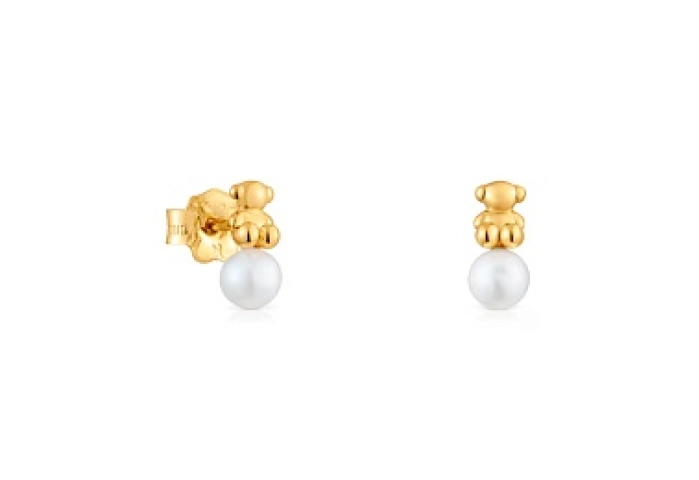 18KT GOLD EARRING 5MM PEARL 4.5MM