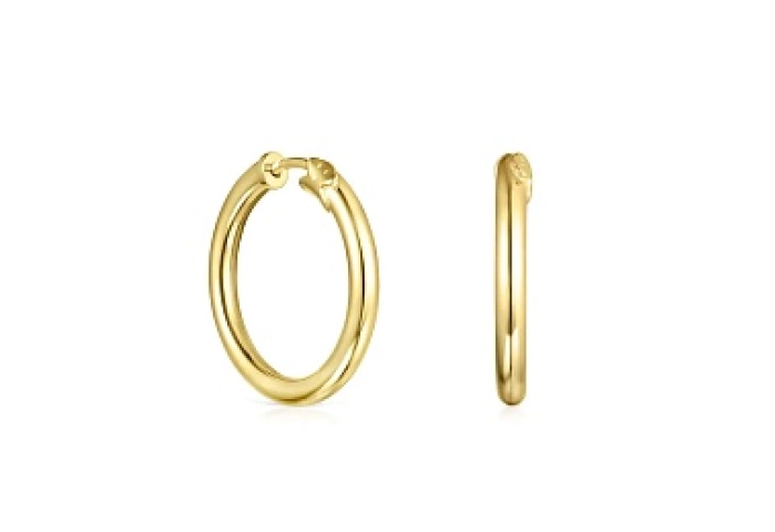 SILVER GOLD PLATED EARRINGS 3MM 25MM