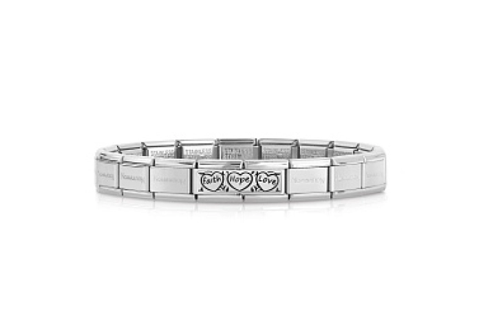 Composable DOUBLE Classic ENGRAVED acciaio  Faith 