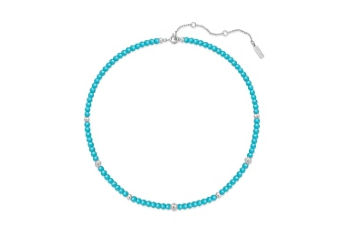 Silver Lab Created Turquoise Necklace
