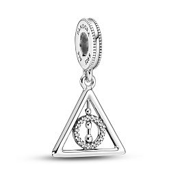 Harry Potter Deathly Hallows sterling silverdangle with clear cubiczirconia /799126C01