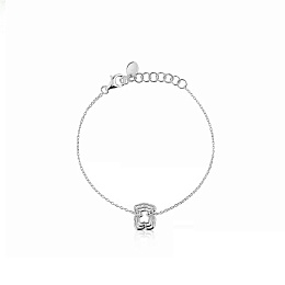 SILVER BRACELET BEAR 11MM 17.5CM