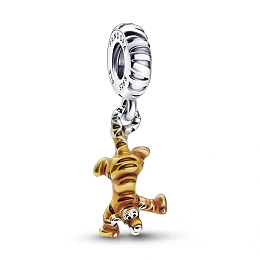 Disney Tigger sterling silver dangle with transpar