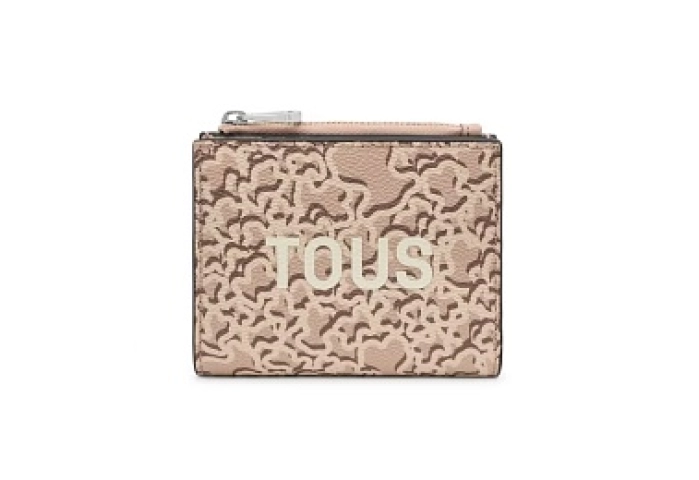 PVC.PU.COT,WALLET S K M EVOL TAUPE-MULTI