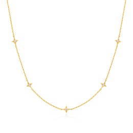 Gold Stars Station Necklace