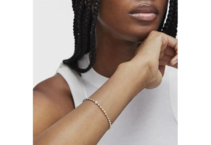 SILVER GOLD PLATED/STEEL BRACELET GEMS