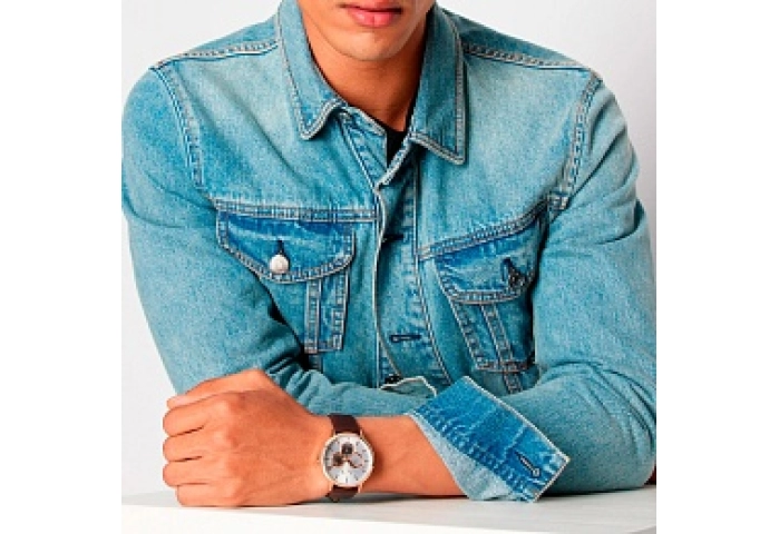 ANALOG WATCH 0 JWL GP LEATHER STRAP