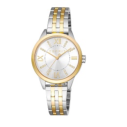 ESPRIT&SilverHands,Gold&ColorWomen5GoldATMCase,ColorWatch,SilverMetalTwoDial,Bracelet,ToneTwoSilver3