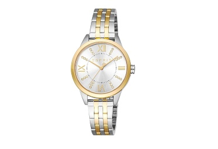 ESPRIT&SilverHands,Gold&ColorWomen5GoldATMCase,ColorWatch,SilverMetalTwoDial,Bracelet,ToneTwoSilver3