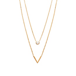NECKLACECZ 18 KT GOLD PLATED