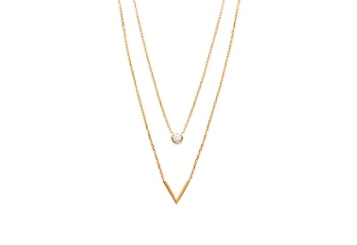 NECKLACECZ 18 KT GOLD PLATED