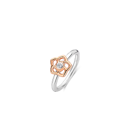 Кольцо с покрытием розовое золото