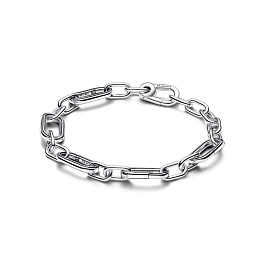 Sterling silver link bracelet with 5 openable link