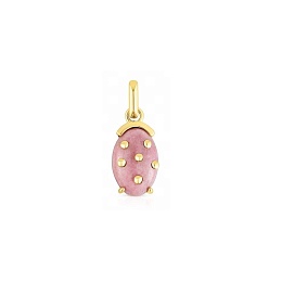 SILVER GOLD PLATED PENDANT RHODONITE